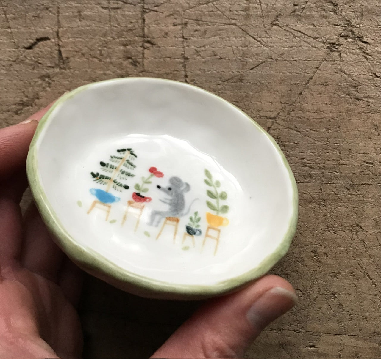 Plantlover - porcelain tray/plate for tiny things