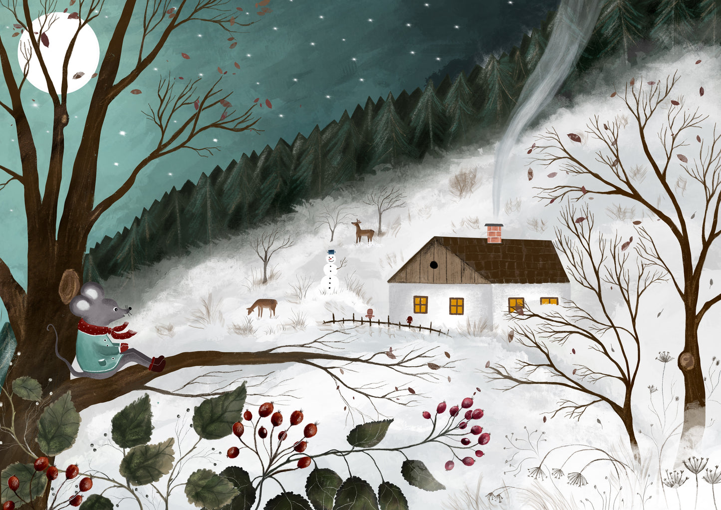 Snowman - fine art print