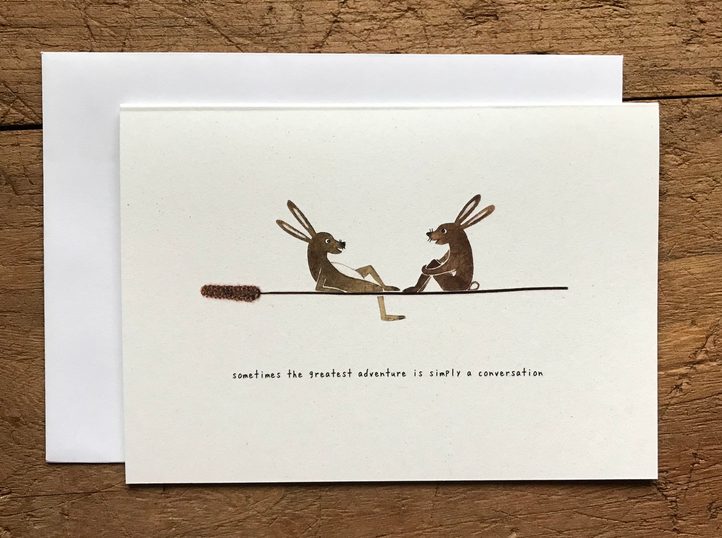 Bunny talks - eco friendly card