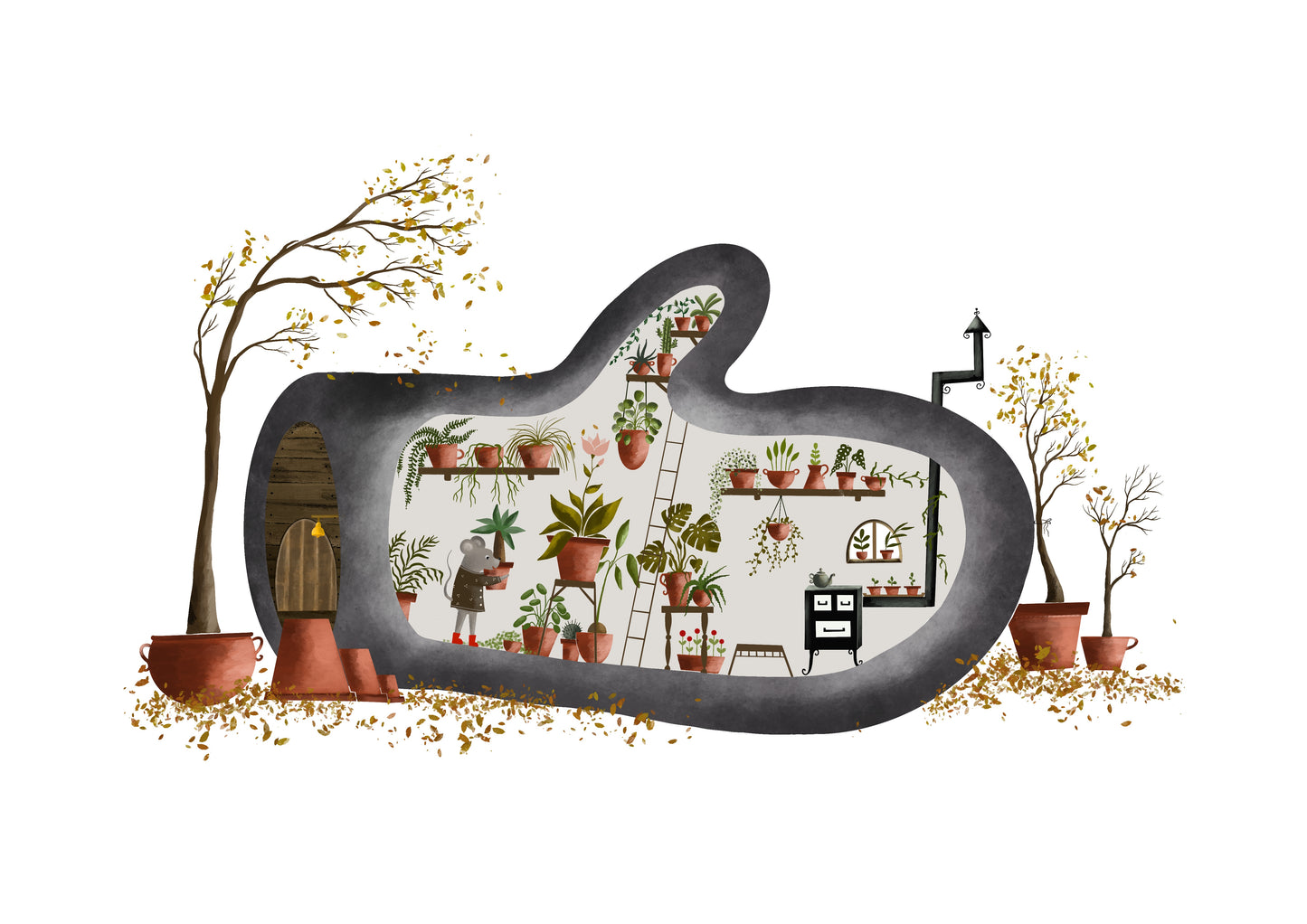 Glove plant home - fine art print