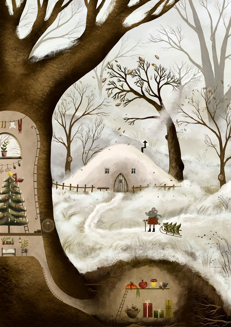 Taking my Christmas tree home - eco friendly card