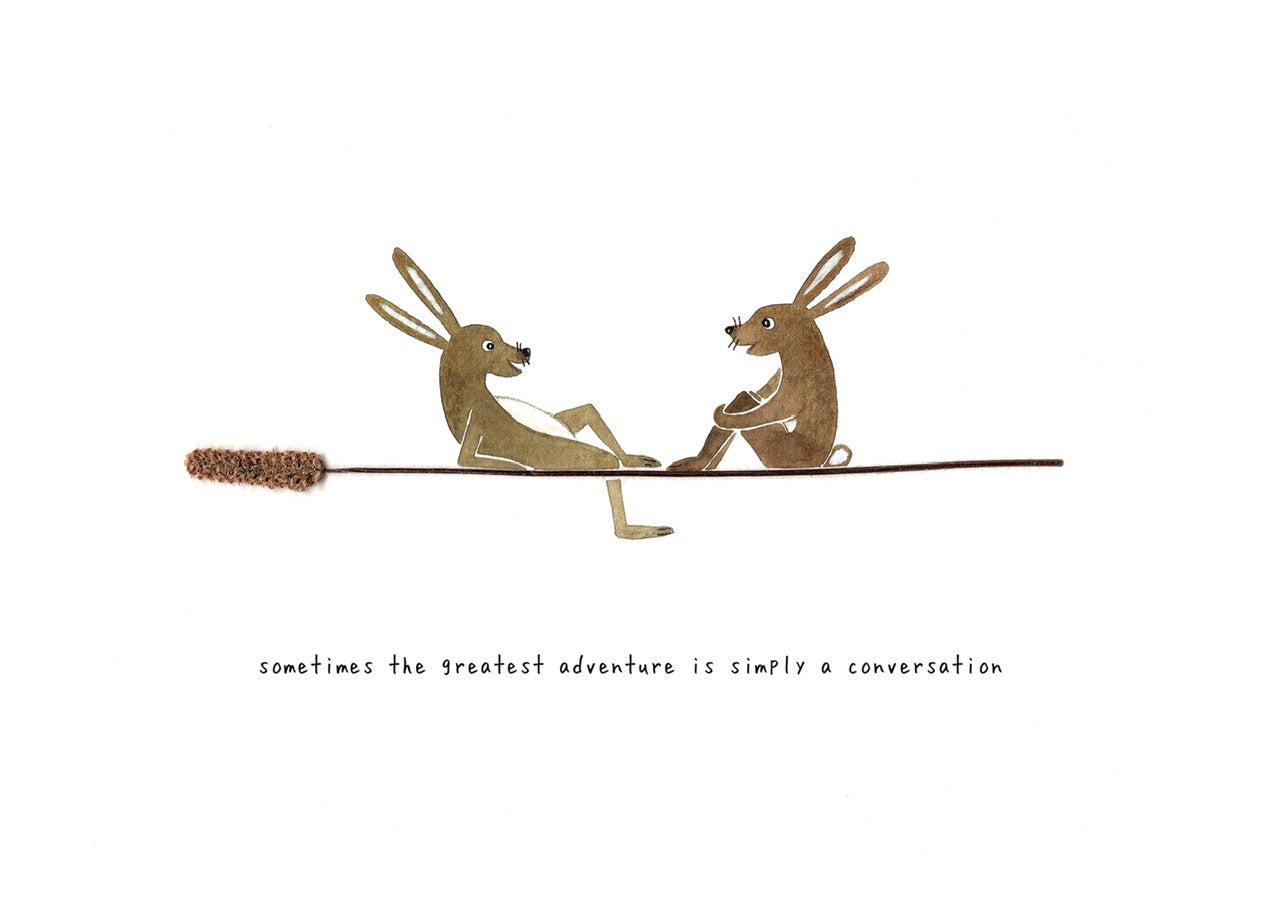 Bunny talks - fine art print