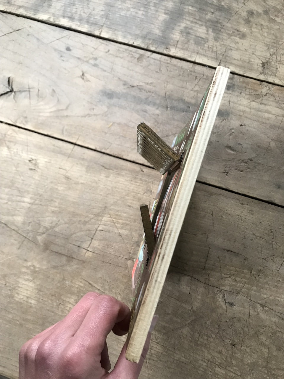 At my home - original painting on wooden frame