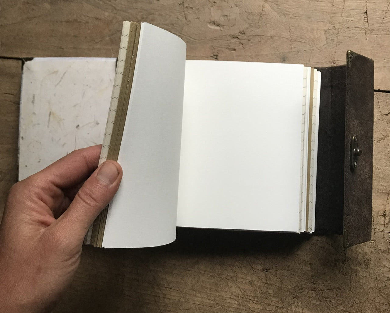 Kettle on, feet up - handmade journal / notebook