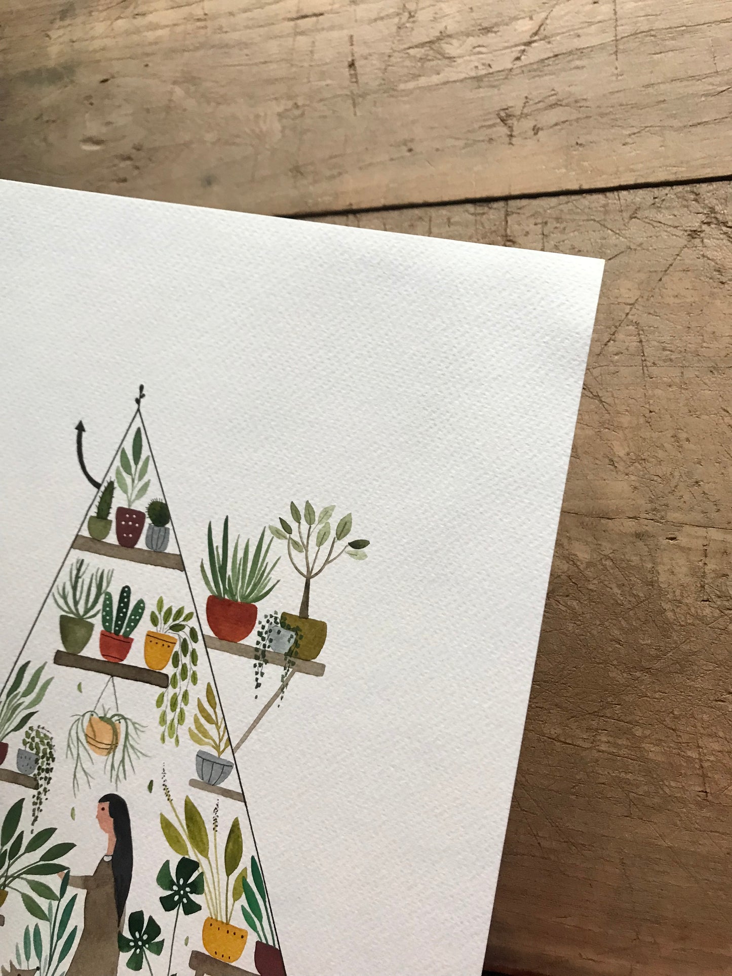 Save me - Triangle greenhouse girl - original painting