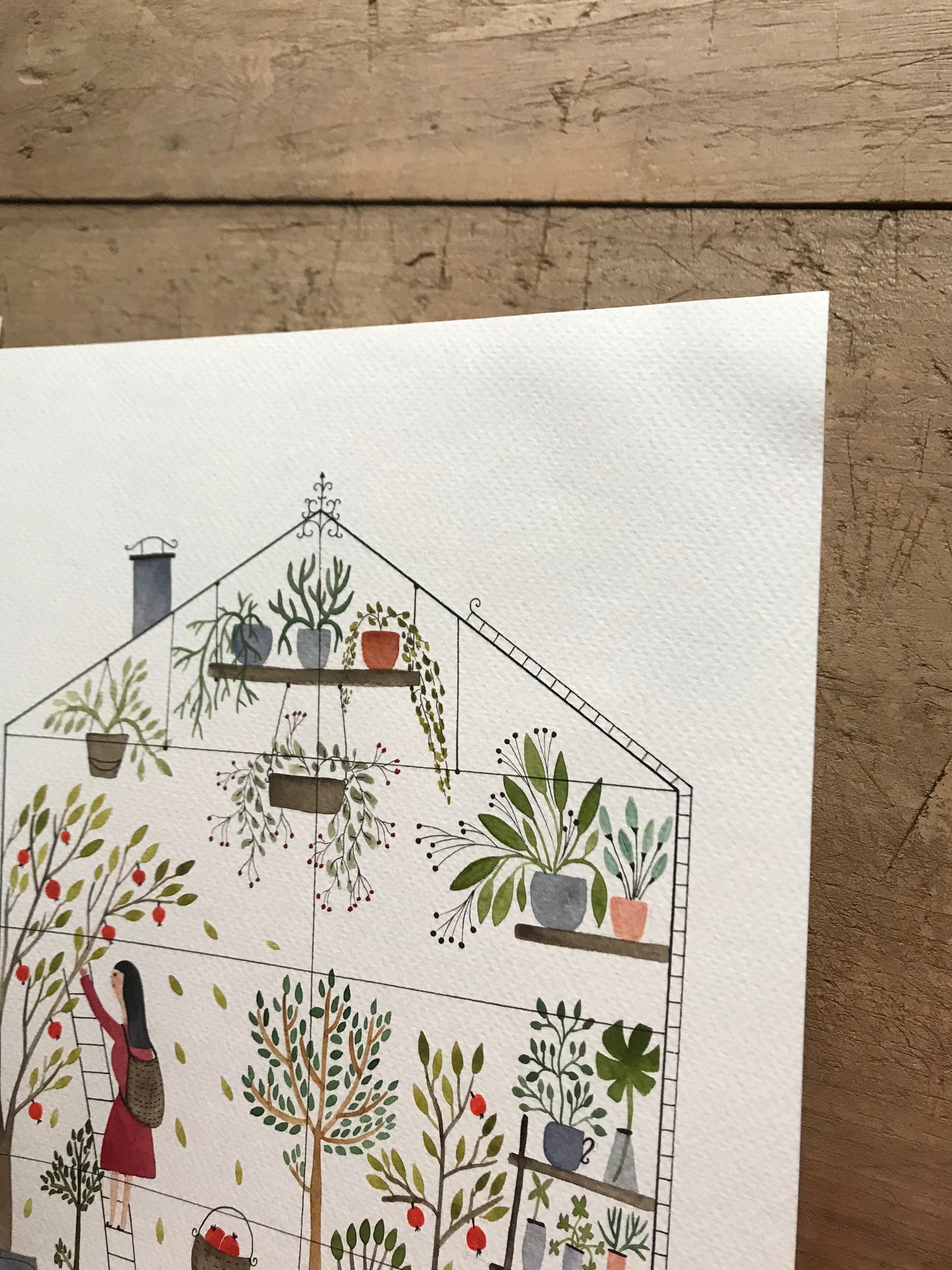 Save me - apple greenhouse girl - original painting (Copy)