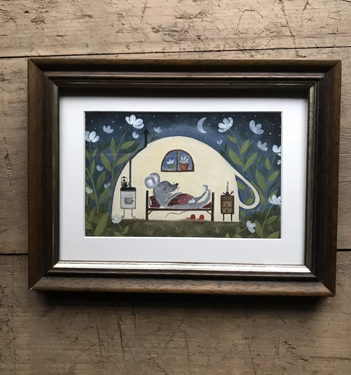 Sweet dreams   - original painting in wooden frame