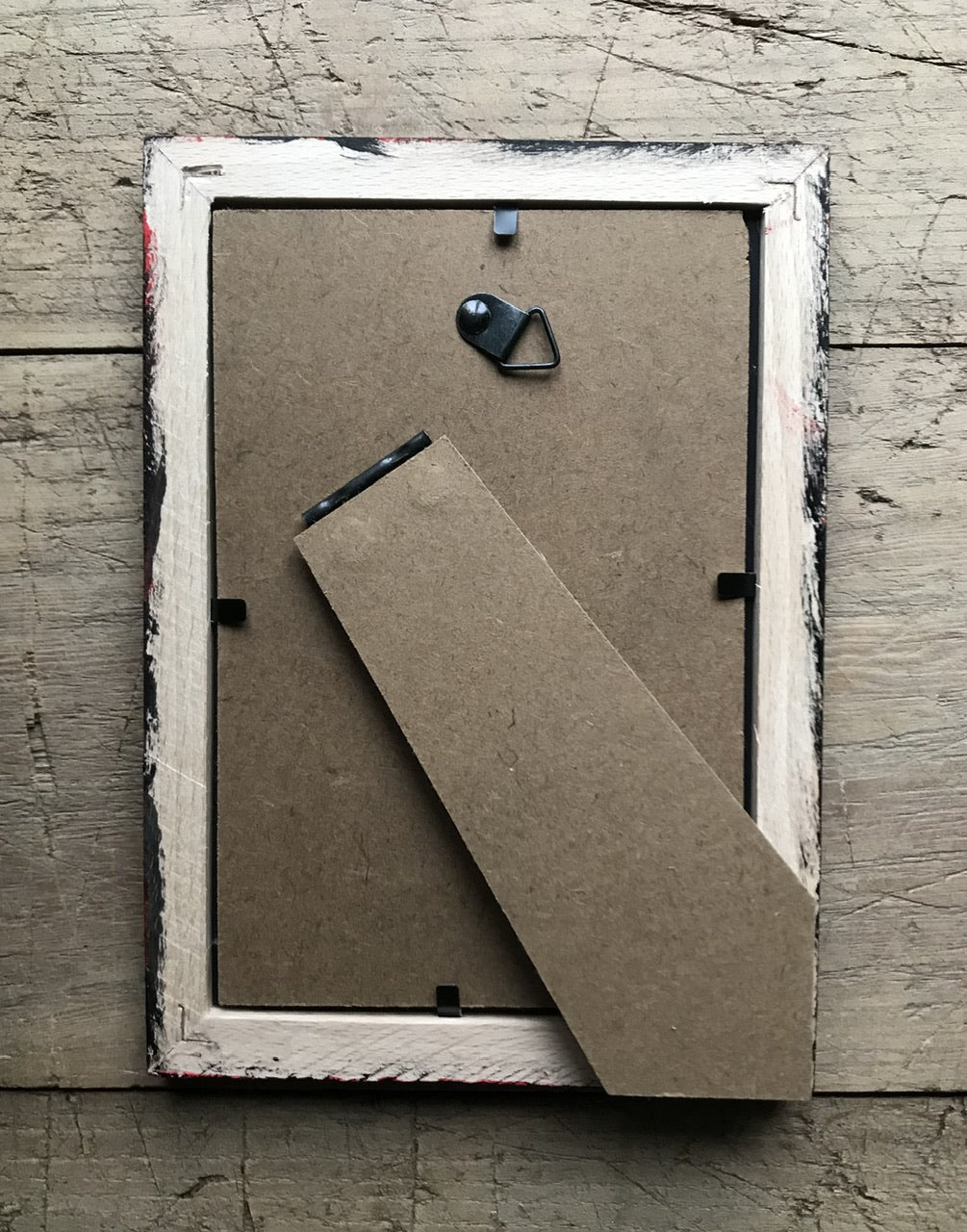 Nightlife  - original painting in wooden frame / pressed plant collage