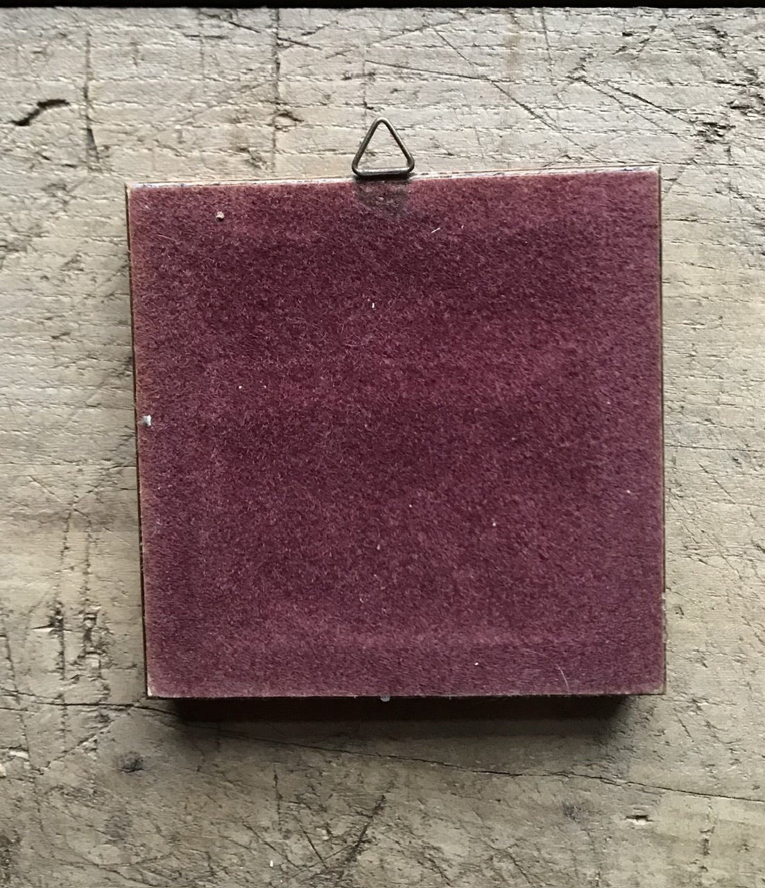 Winter window - original painting in wooden frame