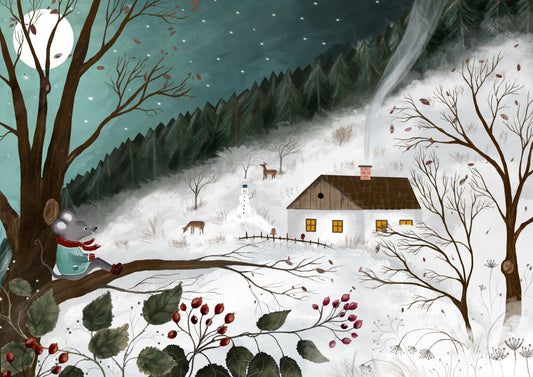 Snowman - fine art print