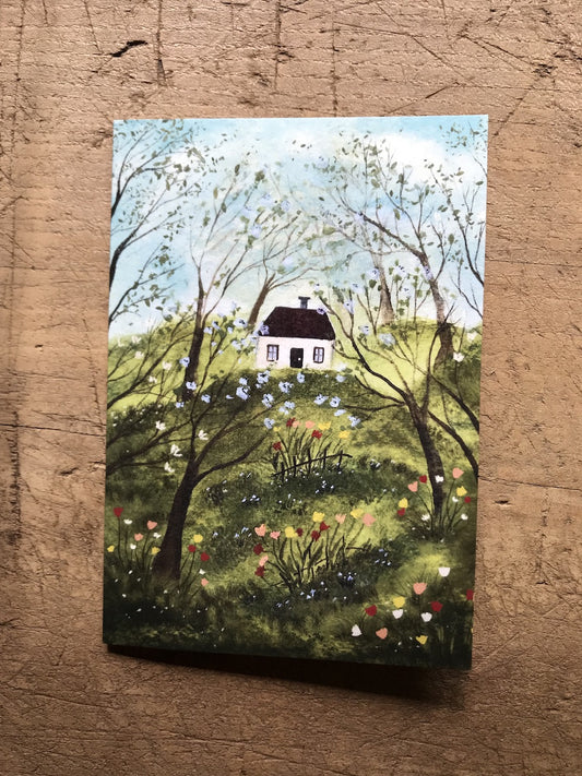 Spring cottage  - eco friendly card