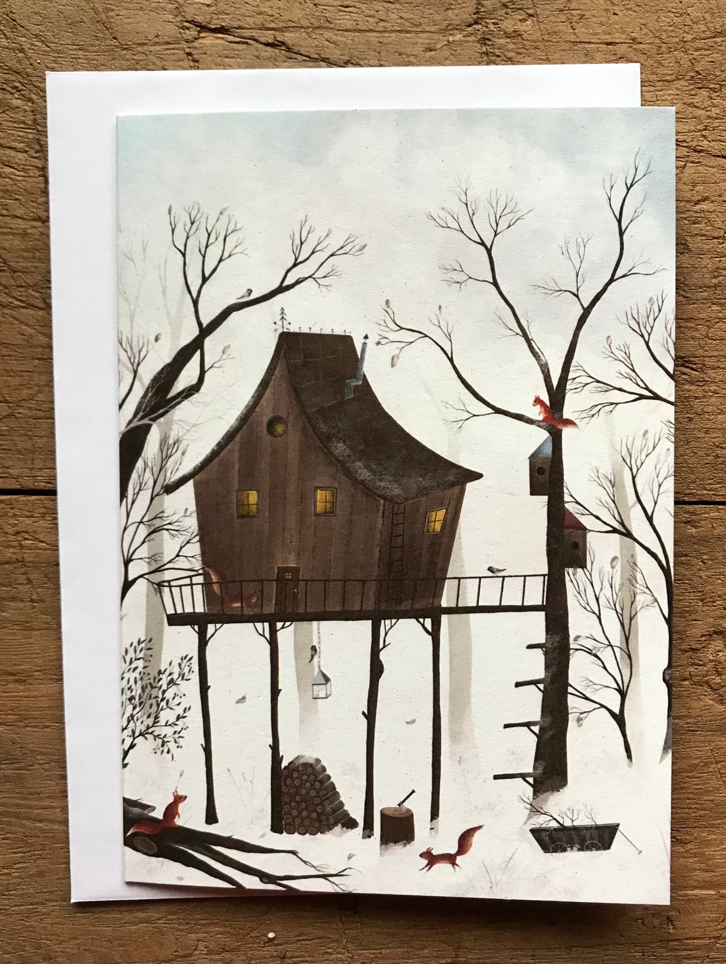 Winter bungalow - eco friendly card