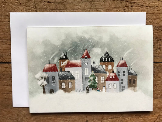 Winter town - eco friendly card