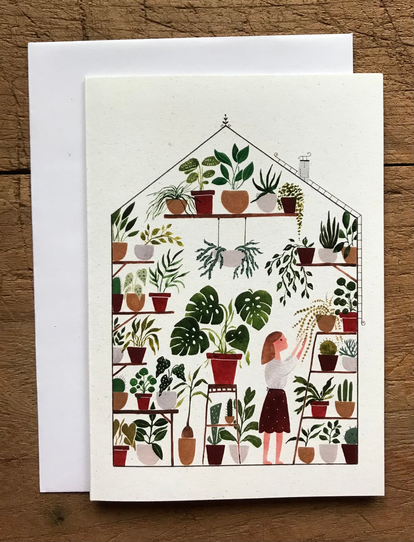 Love my plants greenhouse girl  - eco friendly card