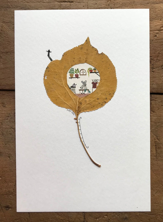 Tiny home - pressed plant collage