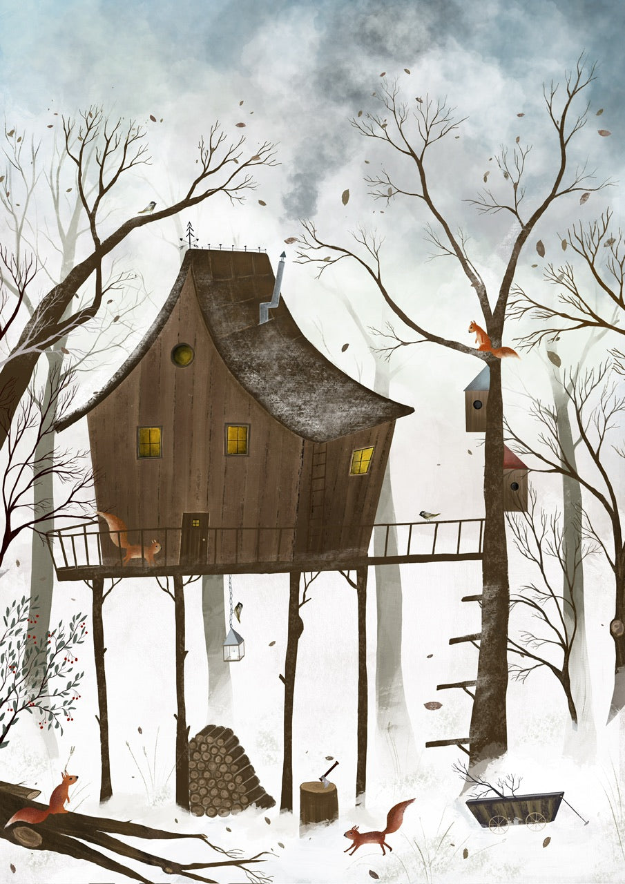 Forest treehouse - fine art print