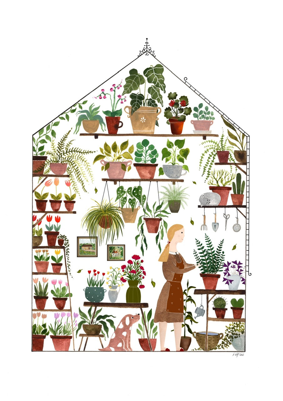 Greenhouse girl - fine art print