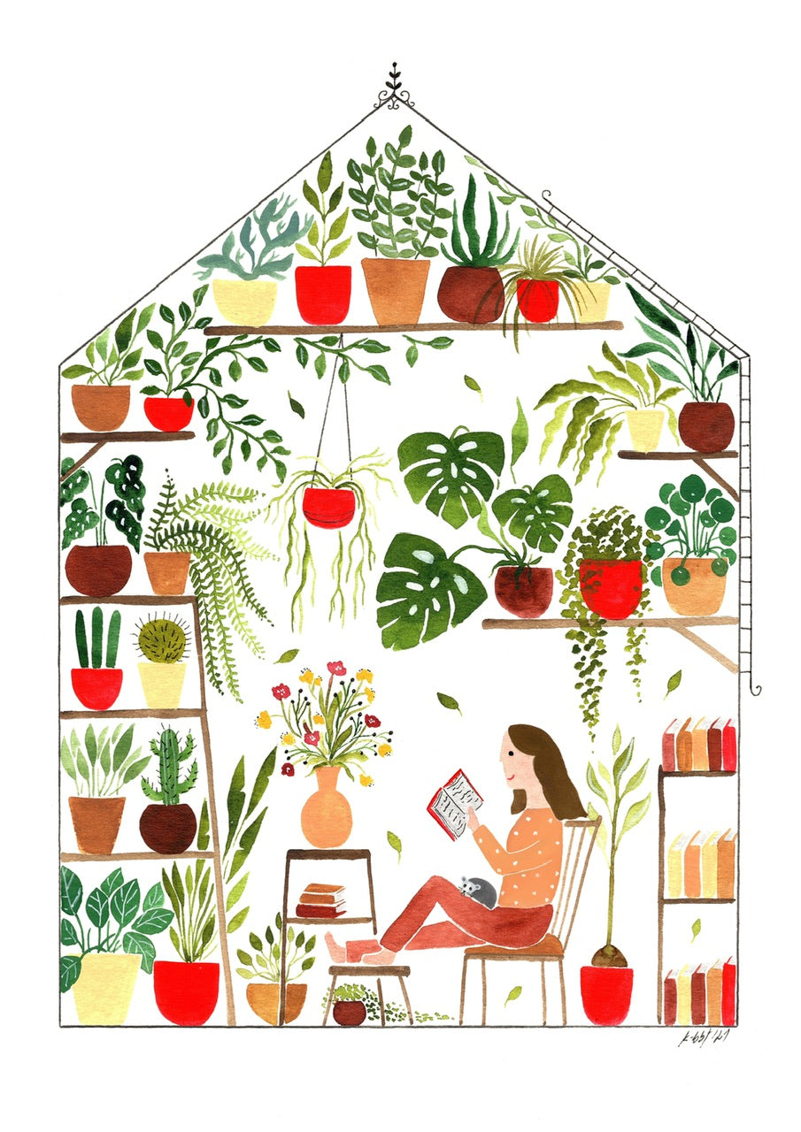 Greenhouse girl - fine art print