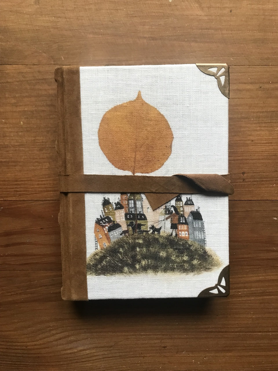 Walking my dogs  - handmade journal / notebook