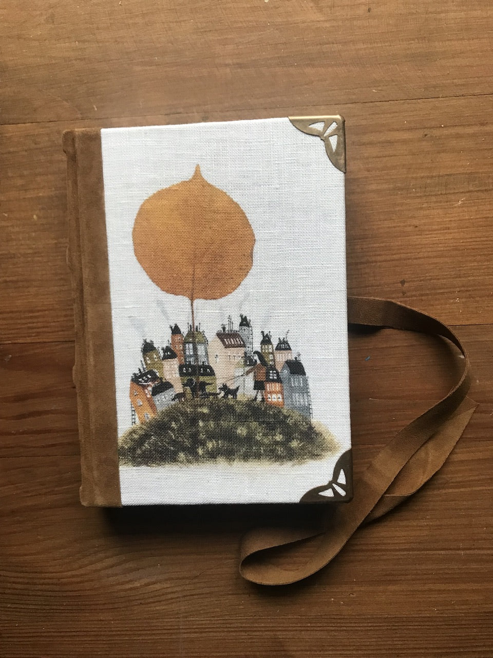 Walking my dogs  - handmade journal / notebook