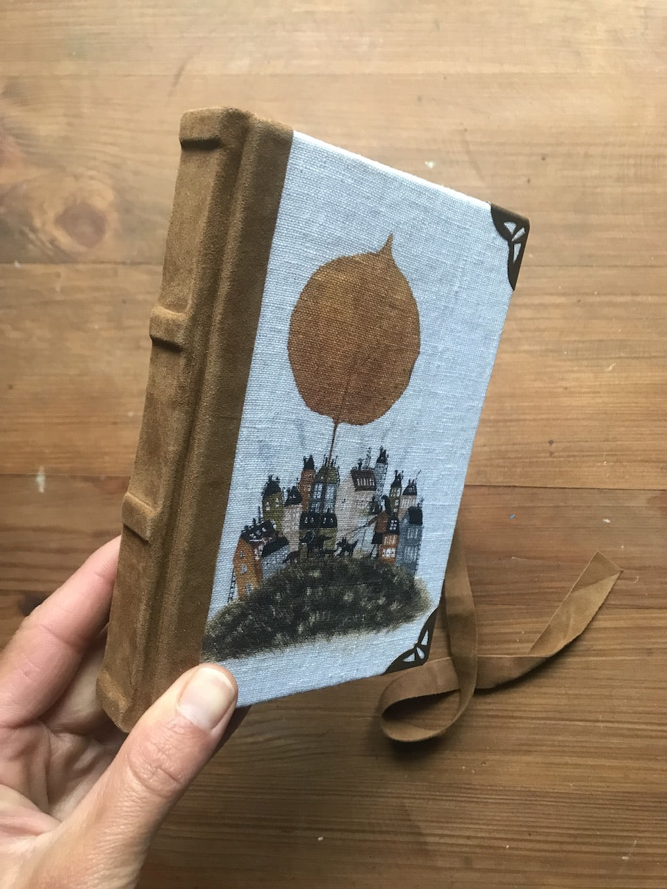 Walking my dogs  - handmade journal / notebook