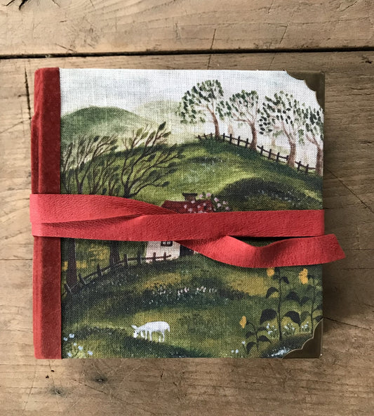 Spring cottage - handmade journal / notebook