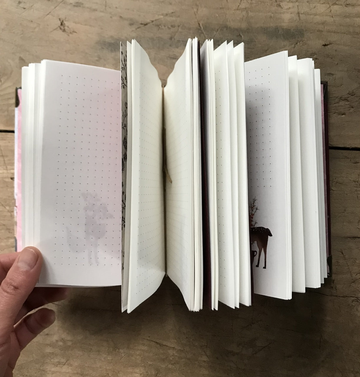 Cottage on the hill - handmade journal / notebook