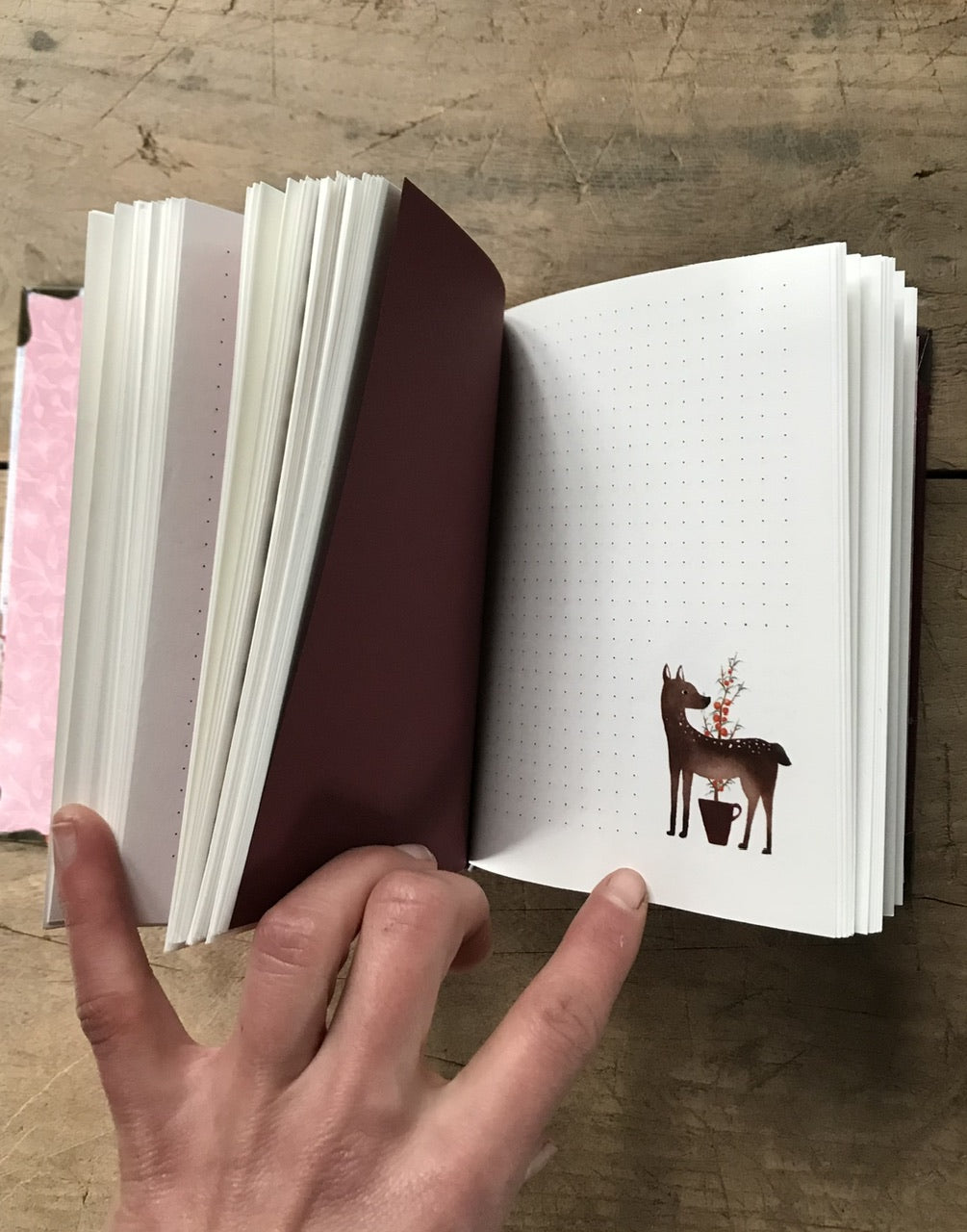 Cottage on the hill - handmade journal / notebook