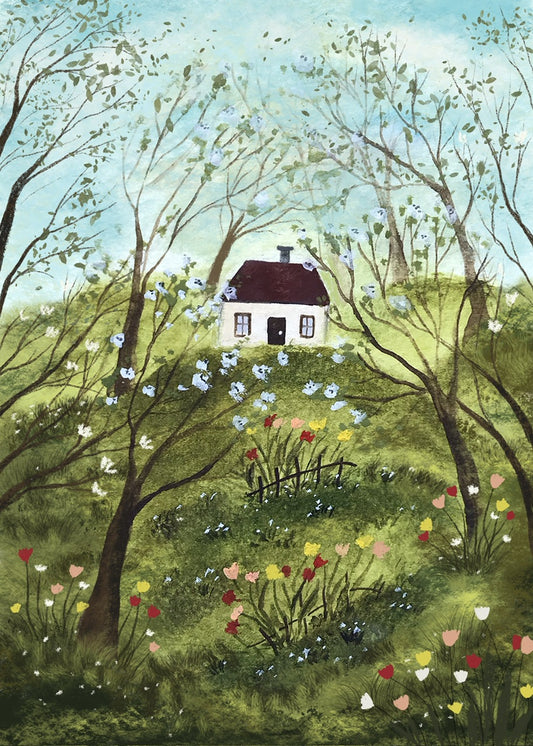 Spring cottage  - fine art print