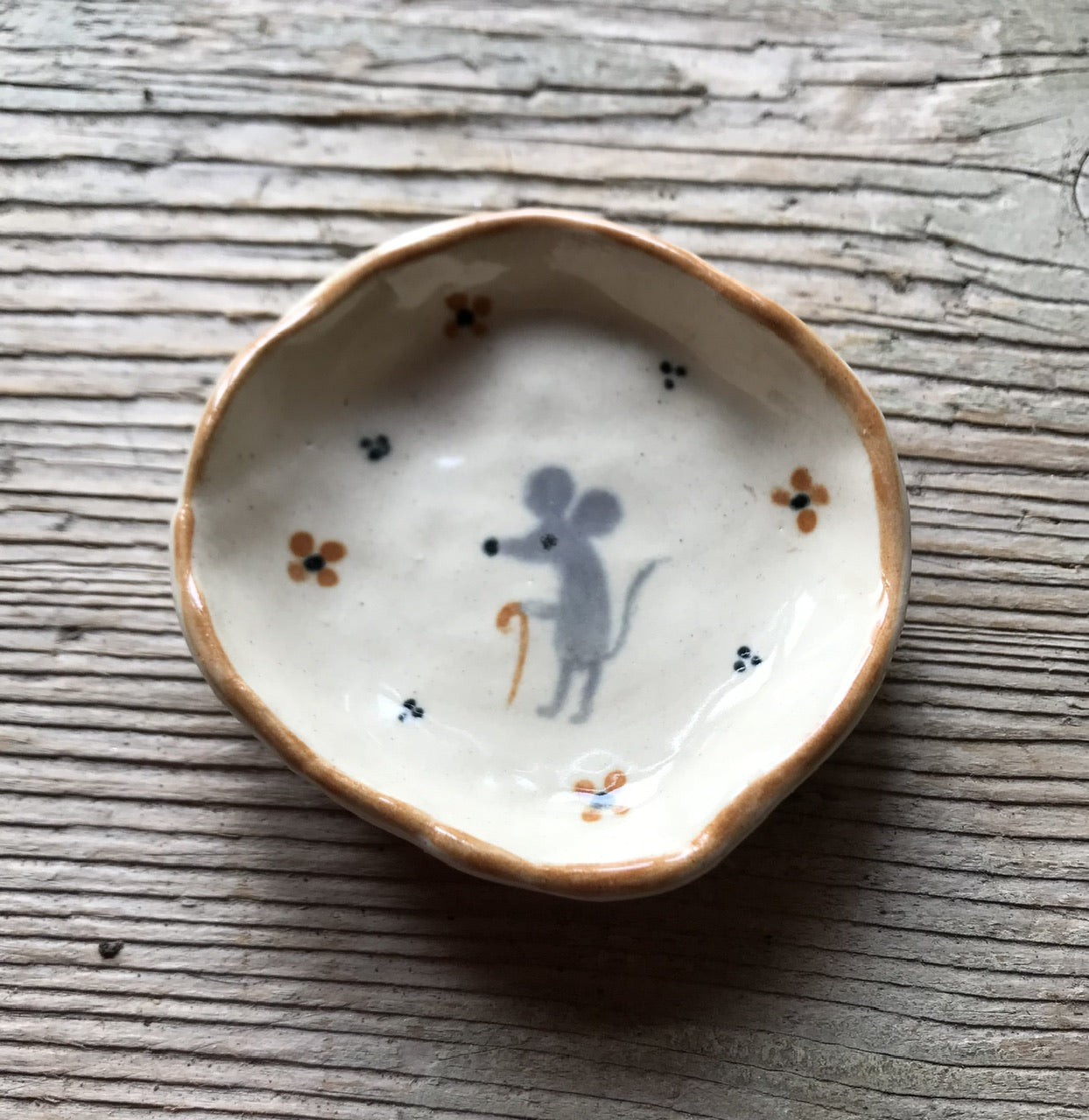Grandpa mouse - Tiny tray/plate for tiny things