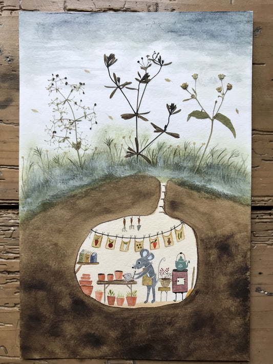 Gardener - pressed plant collage