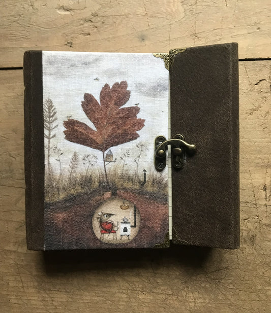 Kettle on, feet up  - handmade journal / notebook