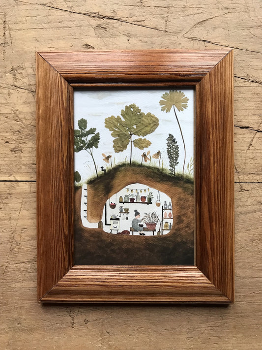 Herbal lady  - framed fine art print