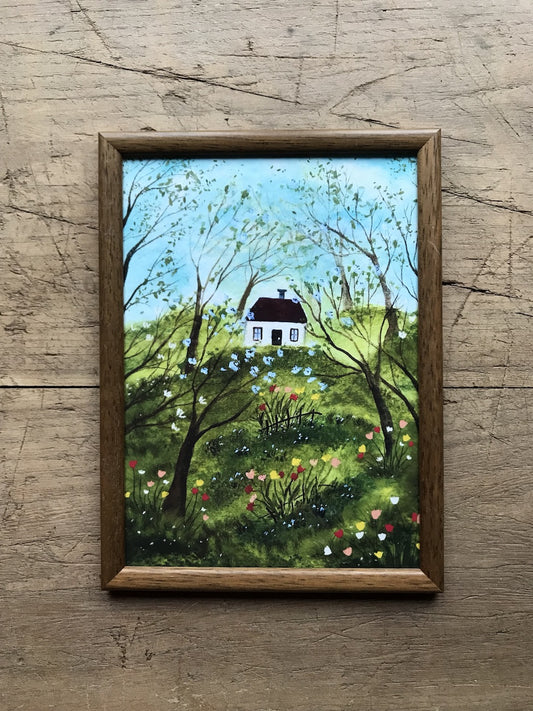 Spring cottage - vintage farme / fine art print