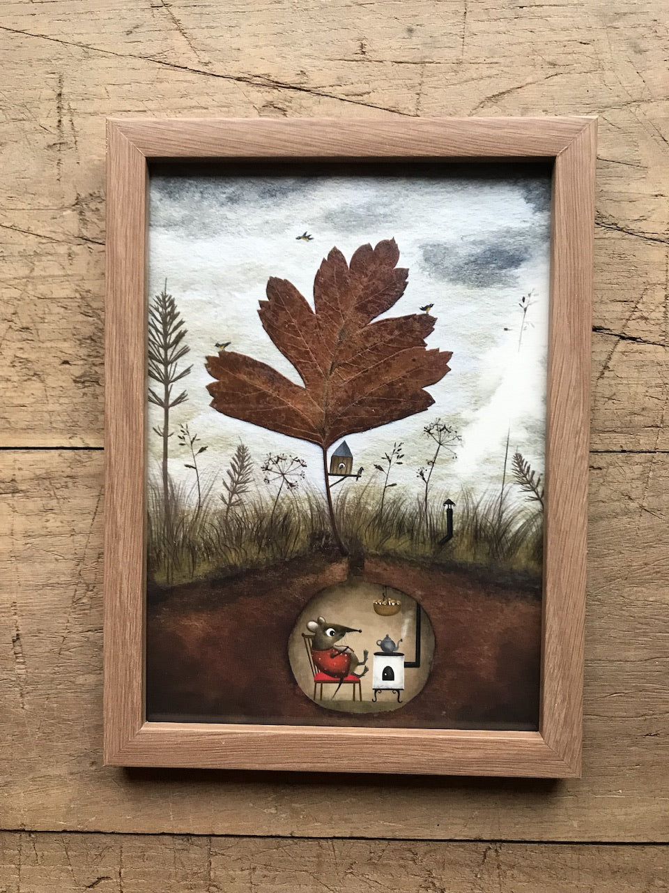 Kettle on, feet up- vintage farme / fine art print