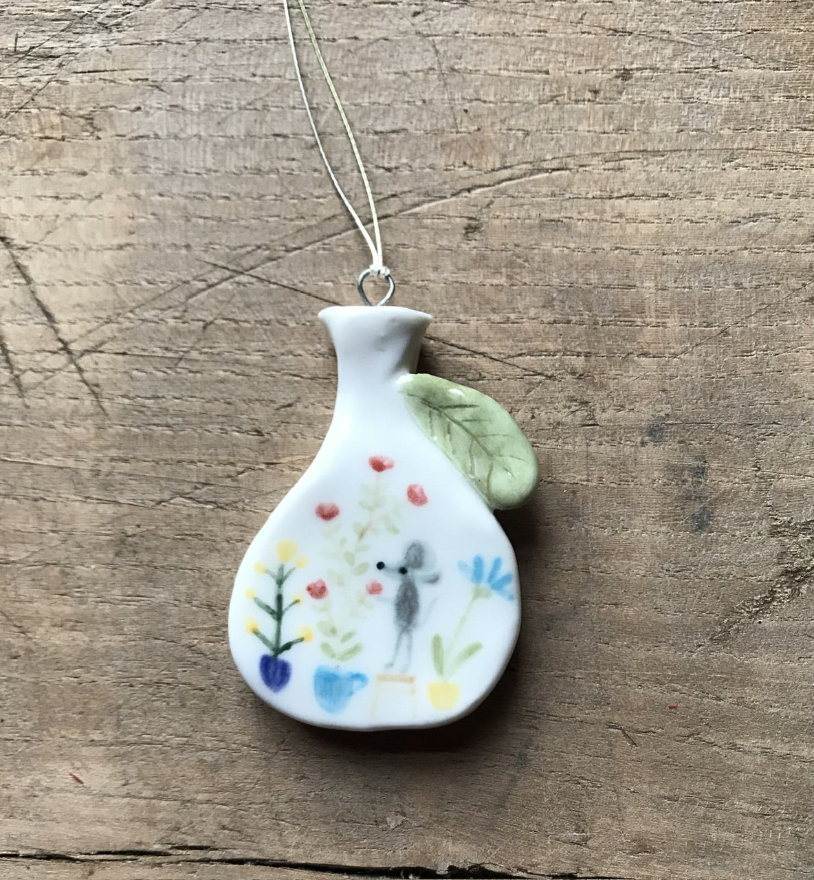 Hanging little decorations- porcelain / flat - variations
